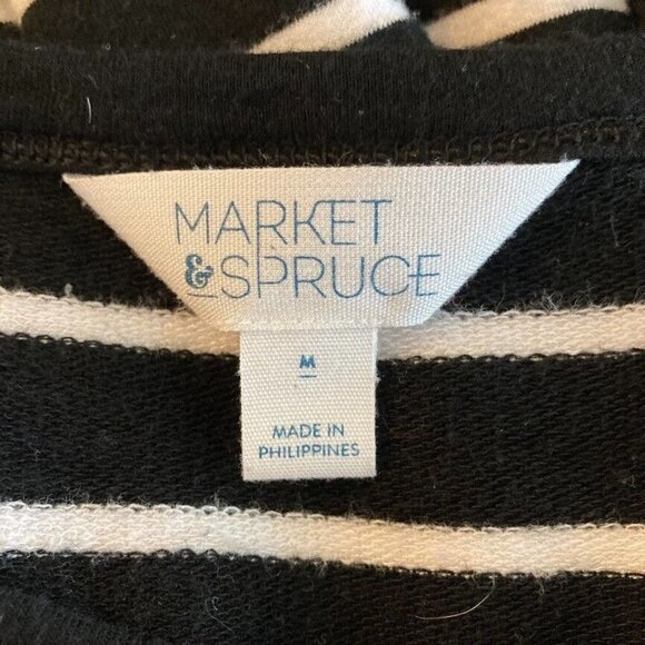Market & Spruce Striped Pullover Sweater Cozy Soft Academia preppy School M - Picture 3 of 4